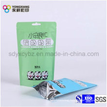 Stand up Plastic Packaging Bag with Zipper and Handhole for Food